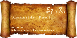 Szaniszló Kanut névjegykártya